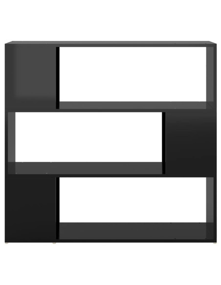 Libreria/Divisorio Nero Lucido 100x24x94 cm