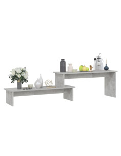 Mobile Porta TV Grigio Cemento 180x30x43cm in Legno Multistrato 2