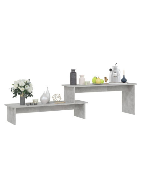 Mobile Porta TV Grigio Cemento 180x30x43cm in Legno Multistrato