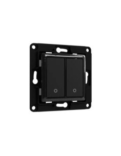 SHELLY WALL SWITCH 2 - PULSANTI FILARI DA PARETE 2 TASTI NERO CON SUPP RELè