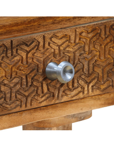 Tavolo Consolle in Legno Massello di Mango 102x30x79 cm