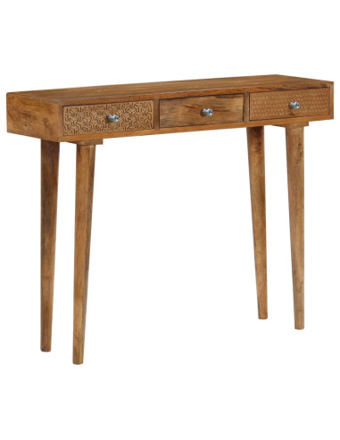Tavolo Consolle in Legno Massello di Mango 102x30x79 cm