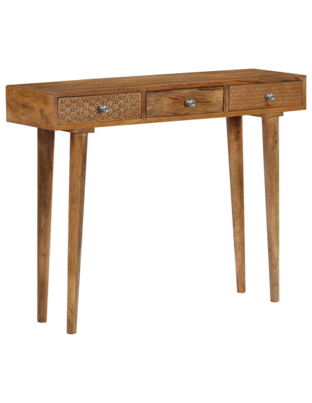 Tavolo Consolle in Legno Massello di Mango 102x30x79 cm