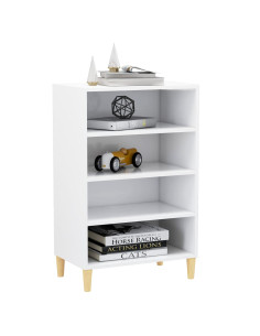 Credenza Bianca 57x35x90 cm in Legno Multistrato 2