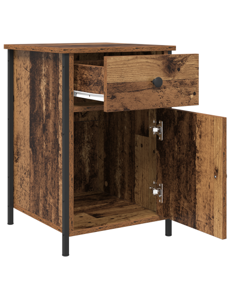 Comodino Legno D'epoca 40x42x60 cm Legno Tecnico