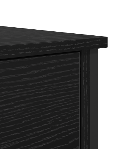 Comodino Rovere Nero 40x42x60 cm Legno ingegnerizzato
