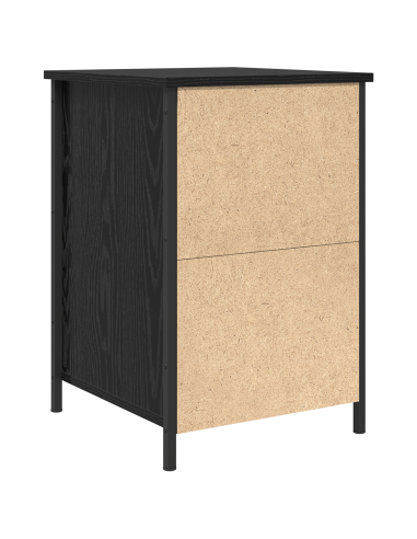 Armadio da Notte Rovere Nero 40 x 42 x 60 cm Legno multistrato