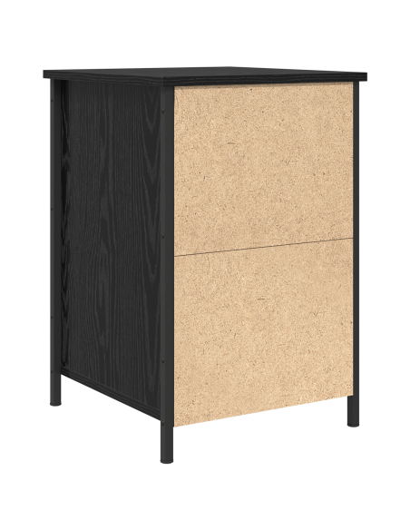 Comodino Rovere Nero 40x42x60 cm Legno ingegnerizzato
