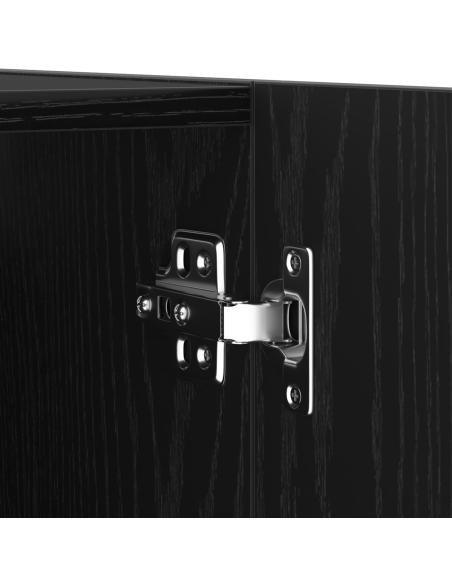 Set di 8 mobili TV montati a muro in rovere nero e legno ingegnerizzato