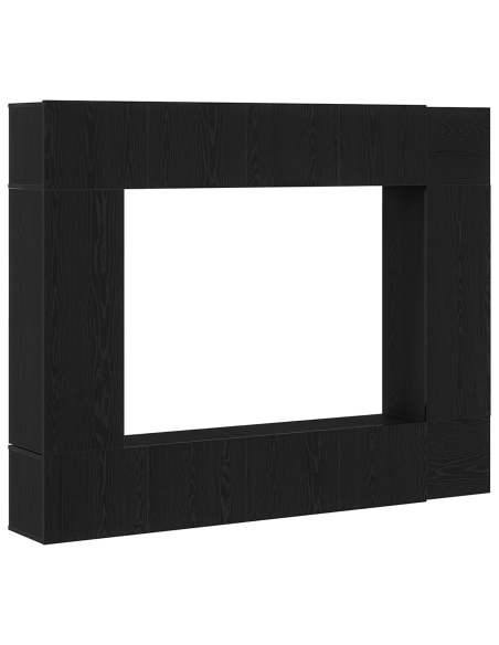 Set di 8 mobili TV montati a muro in rovere nero e legno ingegnerizzato