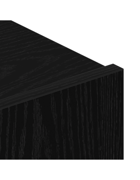 Set di 8 Pezzi Mobile TV Montato a Muro in Rovere Nero Legno Ingegnerizzato