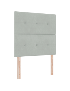 Letto a molle con materasso Grigio chiaro 120 x 190 cm Tessuto 2