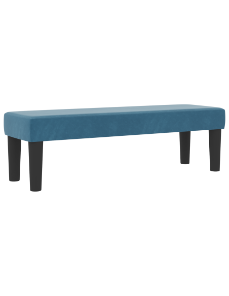Letto con Molle e Materasso & Panchina Blu Scuro 180x200 cm Velluto
