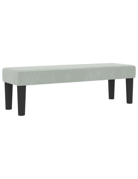Letto a Box Spring con Materasso & Panca Grigio Chiaro 120x190 cm Velluto