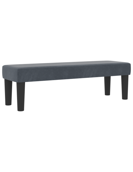 Letto Box Spring con Materasso e Panchina Grigio Scuro 120x190 cm Velluto