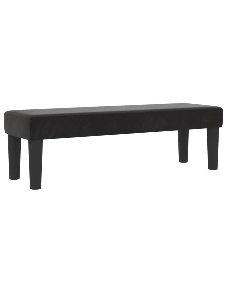Letto a Molle con Materasso e Panca Nera 120x190 cm Velluto