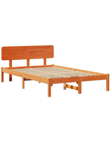 Struttura del letto Marrone cerato 135 x 190 cm Pino massello