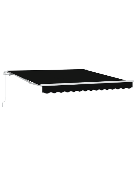 Tenda retrattile manuale  nera 350x250 cm, Tessuto di ricambio per tenda  per telaio 3,5x2,5 m nero