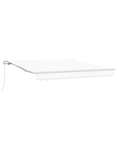 Tenda Retrattile Bianco 350 x 250 cm Poliestere e Alluminio