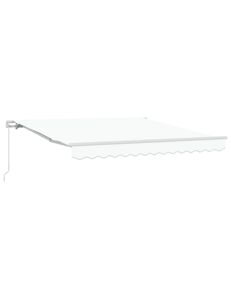 Tenda Retrattile Bianco 350 x 250 cm Poliestere e Alluminio