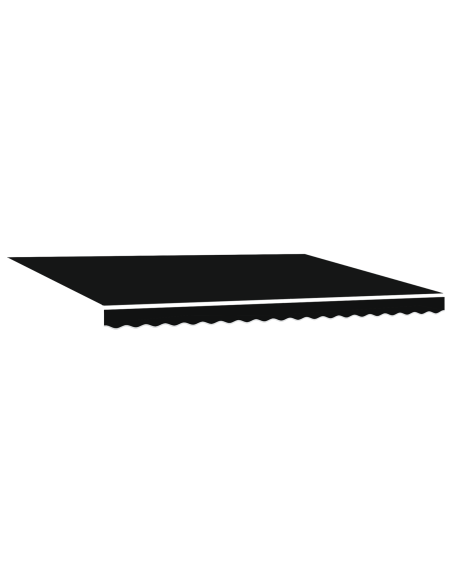 Tendone Retrattile Manuale  Nero 450x350 cm, Tessuto di Ricambio per Tendone  per Struttura 4.5x3.5 m Nero