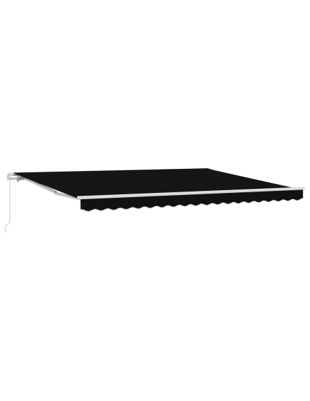 Tendone Retrattile Manuale  Nero 450x350 cm, Tessuto di Ricambio per Tendone  per Struttura 4.5x3.5 m Nero