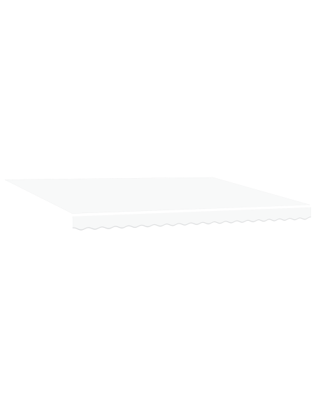 Tenda Retrattile Manuale  Bianca 450x350 cm, Tessuto di Ricambio per Tenda  per Telaio 4,5x3,5 m Bianca