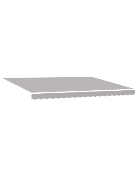 Tenda Retrattile Manuale  Grigio Chiaro 450x350 cm, Tessuto di Sostituzione della Tenda  per Struttura 4,5x3,5 m Grigio Chiaro
