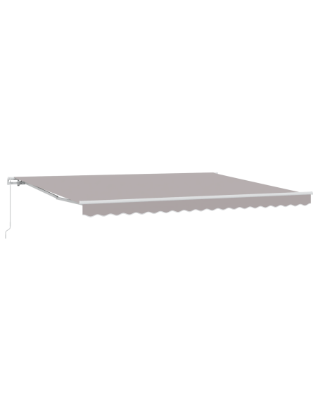Tenda Retrattile Manuale  Grigio Chiaro 450x350 cm, Tessuto di Sostituzione della Tenda  per Struttura 4,5x3,5 m Grigio Chiaro