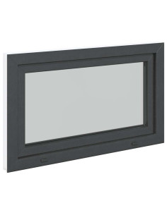 Finestra per cantina "RISOR" 100x50 cm Anta-ribalta DIN Destra Antracite