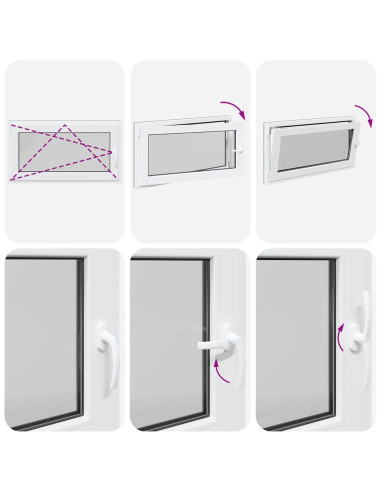 Finestra da cantina "RISOR" 110x50 cm anta-ribalta DIN sinistra antracite
