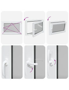 Finestra da cantina "RISOR" 90x60 cm anta-ribalta DIN destra antracite 2