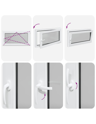 Finestra da cantina "RISOR" 110x70 cm Anta-ribalta DIN Destra Antracite