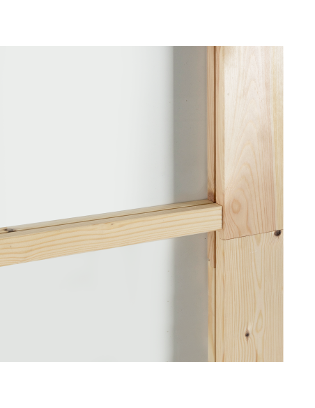 Porta Scorrevole  con Set di Accessori 'ORKDAL'in Legno Massello e Vetro, Porta Interna  con Vetro 'ORKDAL'83x232x4 cm in Legno 