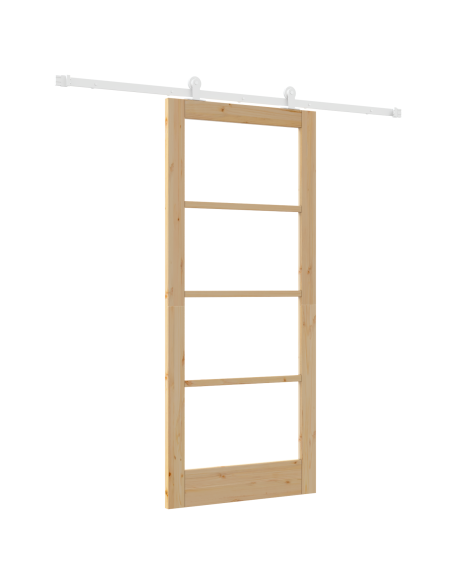 Porta scorrevole  con set di accessori 'ORKDAL'in legno massello e vetro, Porta interna  con vetro 'ORKDAL'86x198.5x4 cm in legn