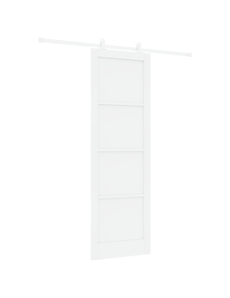 Porta scorrevole  con set di hardware 'ORKDAL'Bianco in legno massello di pino, Porta interna  'ORKDAL'Bianco 78x232x4 cm in leg