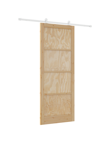 porta scorrevole  con set di hardware 'ORKDAL'in legno massello di pino, Porta interna  'ORKDAL'93x232x4 cm in legno massello di