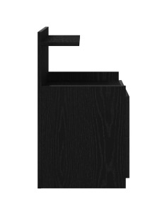 Comodini 2 pz con 2 cassetti neri 40x36,5x62 cm