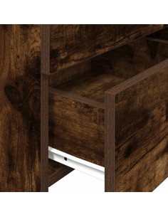 Comodino con 2 cassetti Rovere Affumicato 40x36,5x62 cm 2