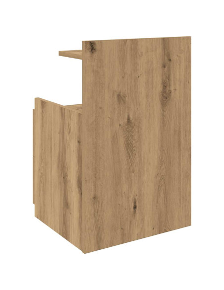 Comodini 2 pz con 2 cassetti in rovere artigianale 40x36,5x62 cm