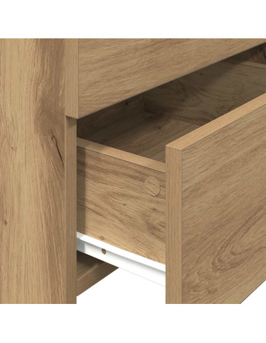 Comodini 2 pz con 2 cassetti in rovere artigianale 40x36,5x62 cm
