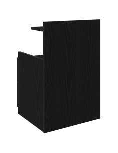 Comodino con 2 cassetti Nero 40x36,5x62 cm