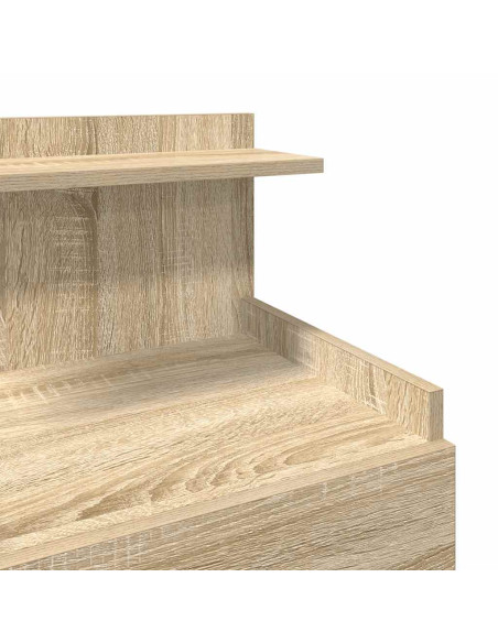 Comodino con 2 cassetti in rovere Sonoma 40x36,5x62 cm