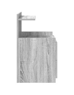 Comodini 2 pz con 2 cassetti Grigio Sonoma 40x36,5x62 cm