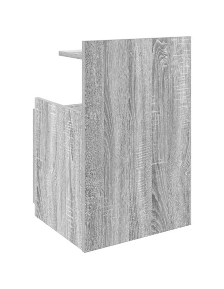 Comodini 2 pz con 2 cassetti Grigio Sonoma 40x36,5x62 cm