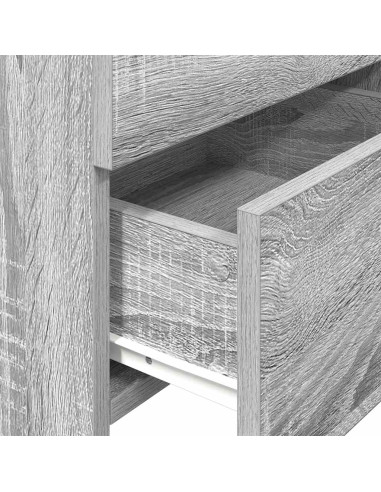 Comodini 2 pz con 2 cassetti Grigio Sonoma 40x36,5x62 cm