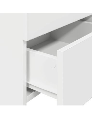 Comodini 2 pz con 2 cassetti bianchi 40x36,5x62 cm