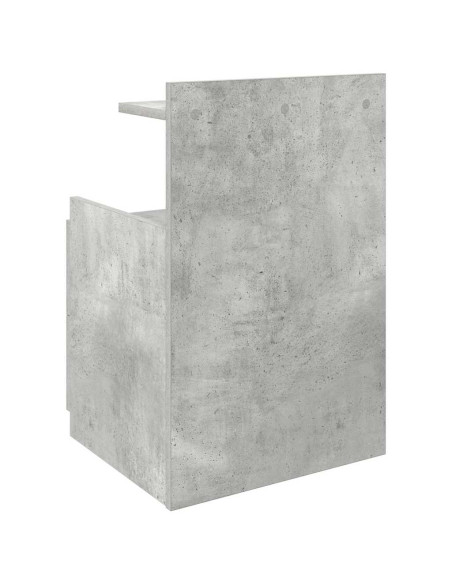 Comodino con 2 cassetti Grigio Cemento 40x36,5x62 cm