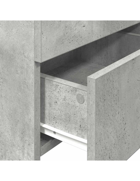 Comodino con 2 cassetti Grigio Cemento 40x36,5x62 cm