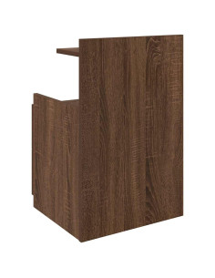 Comodino con 2 cassetti in rovere marrone 40x36,5x62 cm